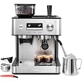 Gevi Espresso Machine with Grinder, 20 Bar Expresso Coffee Machines with Milk Frother Steam Wand, Professional Espresso Maker, 2.3L Water Tank, Cappuccino & Latte Machine, Espresso Machines for Home