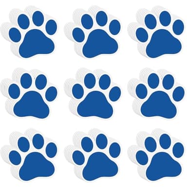 Geyee 108 Pcs Paw Prints Cutouts Paw Bulletin Board Decorations 3.5'' Mini Colorful Paper Cutouts for Educational Craft Wall Decor Party Favor Supplies
