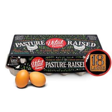 Vital Farms, Eggs Pasture Raised Large, 18 Count
