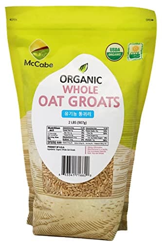 McCabe Organic Whole Oats Groats 2Lbs- USDA and CCOF Certified | Product of USA