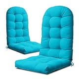 YEFU Adirondack Chair Cushion, Rocking Chair Cushions High Back, Thickened Patio Chair Pad for Indoor and Outdoor, 49x20x5 Inch, Blue, Adirondack Chair Cushions Set of 2