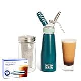 NITRO KAFO 0.5L Nitro Coffee Maker, Aluminum Nitro Cold Brew Coffee Maker with Special Nitro Diffuser Nozzle & Cold Brew Maker for Making Nitro Cold Brew, 1 Pint/0.5L, Includes (10) Nitro Cartridges