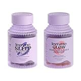 Lemme Sleep & Glow Bundle - Sleep Gummies, a Drug-Free Nighttime Aid & Glow Biotin & Collagen Hair Gummies for Strong, Thick Hair & Reduced Shedding - Gluten/Gelatin Free, Non-GMO - 60 Ct. Each