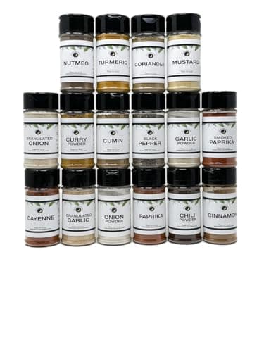 Premium | Spice Pantry Collection | All Natural | Variety or Gift Pack | 16 Pack | 3.5 fl. oz. Shakers | Crafted in Small Batches | Essential Flavors for Every Kitchen!