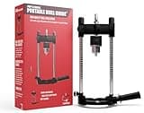 Pop's Choice Portable Drill Guide/Press for Drilling, Multi-Angle Guide Attachment Holder For 1/4 Inch and 3/8 Inch, with Chuck, Black