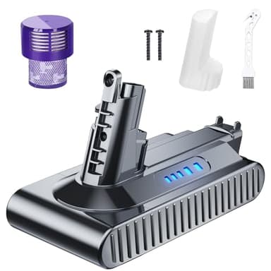 POWTREE Upgraded 7000mAh V10 SV12 7-Cell 206340 Battery Compatible for V10 Cyclone V10 Animal/Absolute/Motorhead/Fluffy/SV12 Handheld Cordless Vacuum Cleaner Li-ion 969352-02 Battery(not for V8 SV10)