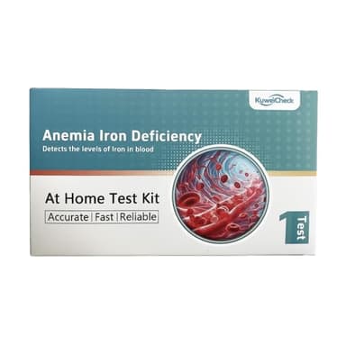 KuweiCheck Iron Deficiency Test Kit, Suitable for Children and Adults, at Home Iron Test Kit for Anemia