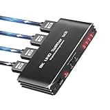avedio links HDMI 2.1 Splitter 8K@60Hz, HDMI Splitter 1 in 3 Out 4K@120Hz, 1×3 HDMI Splitter for Multiple Monitors(Only Copy Input Screen), HDMI Splitter for Gaming Support 48Gbps, HDCP 2.3， RGB 4:4:4