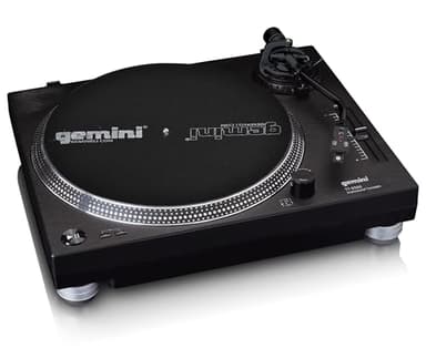 Gemini Direct Drive DJ Turntable for Vinyl Records – USB Turntable with Built-In Preamp, High Torque Motor, Pitch Control, S-Shaped Tonearm, 33/45/78 RPM (TT-5000)