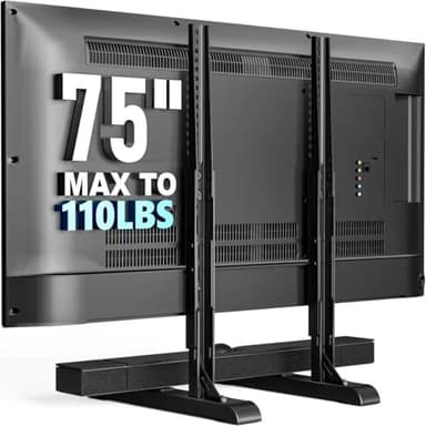HOLMAXD Universal TV Stand for 19-75 Inch LCD LED TVs, Height Adjustable TV Legs Replacement Hold up to 110 lbs, Table Top TV Stand Base, Max VESA 800X600mm