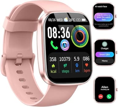 Smart Watch with AI ChatGPT built-in (Answer/Make Call), 1.91" Smartwatch for Men Women, 110+ Fitness Activity Tracker, Calories/Heart Rate/Sleep Monitor, IP68 Waterproof Step Counter for Android iOS