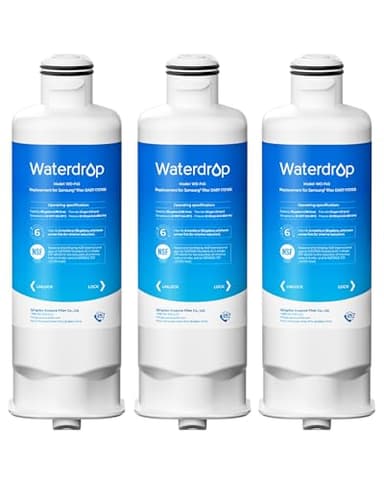 Waterdrop DA97-17376B Replacement for Samsung® HAF-QIN/EXP, DA97-08006C, RF28R7201SR, RF28R7351SG, WD-F45, Refrigerator Water Filter, 3 Filters