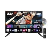 Audiobox Smart LED HDTV with Built-in DVD Player, AC/DC Compatible, Perfect for RVs, Movies, Gaming, HDMI, USB, 12V Included Cable, Ideal for Travel, & Home Entertainment (24-Inch)