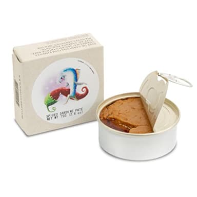 Canned Spiced Sardine Paté by Jose Gourmet, Wild Caught Portuguese Sardines, Canned Fish Paté, Omega 3, Fair Trade, 75g Can