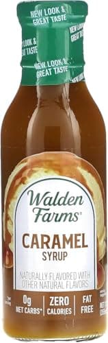 Walden Farms Caramel Syrup – Perfect for Coffee, Desserts, Ice Cream – Zero Calorie, Sugar-Free, Low Carb, Keto-Friendly, Gluten-Free, Vegan – 12 oz Bottle