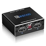 HDMI 2.1 Splitter 4K 120Hz 8K 60Hz 1 in2 Out VRR ALLM HDCP2.3 HDR10 8KUHD Dolby Vision Atmos Scaler 4K EDID 1080P Dual Monitors HDMI 2.1 Splitter 1X2 for PS5 SkyQ Xbox NVIDIA AMD