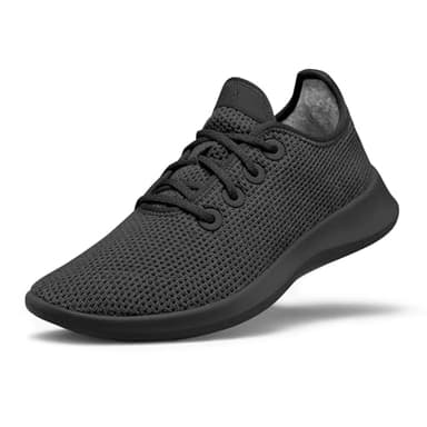 Allbirds Men’s Tree Runner, Everyday Sneakers, Machine Washable Shoe Made with Natural Materials - Jet Black (Black Sole) - 12 Medium