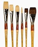 R&F Handmade Paints - Professional Encaustic Paint Brush Set of 6