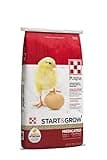 Purina Start & Grow | Nutritionally Complete Medicated Chick Feed Crumbles | 25 Pound (25 lb.) Bag