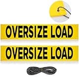 Newwiee 2 Pcs Oversized Load Banner with Grommets 12 x 60 Inch Wide Load Sign for Trucks Escort Vehicles Accessories