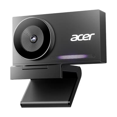 acer 4K Webcam for PC/Mac with All-Metal Unibody Sculpted, Sony 1/2" Sensor, PDAF, 2 Noise Reduction Mics, Privacy Cover, Lightweight, Fast Cooling, Streaming Camera for Live Meeting Commerce Gaming