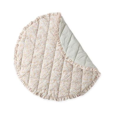Pehr Baby Play Mat, Floret | Ultra-Soft Quilted 100% Cotton Exterior with Plush Polyester Fiberfill | for Tummy & Playtime | 40” Diameter
