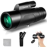 12x50 Monoculars for Adults High Powered, Monocular Compact with BAK4 Prism and FMC Lens, Clear Field of View, Monocular Telescope for Smartphone, Lightweight Monocular for Birdwatching Sports Travel