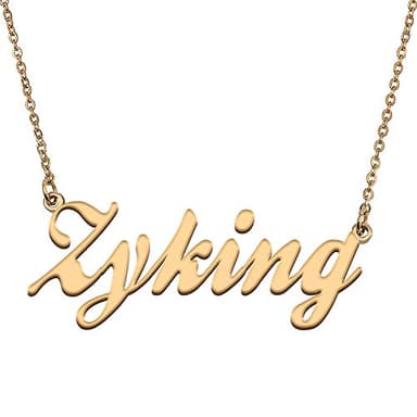 HUAN XUN Custom Personal Pendant Name Necklace Personalized My Best Friendship Gifts for Her Zyking