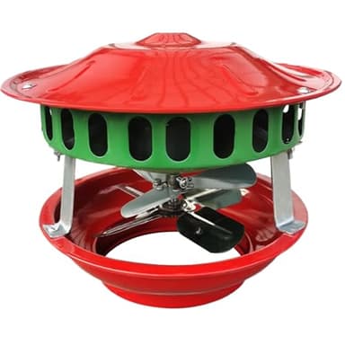 Jualyue Chimney Fan Dustproof 80W Chimney Exhaust Fan 7 Blade Quiet Fireplace for Duct with Inner Dia. 4.9-7.9" Smoke Evacuator for Country, Bungalow