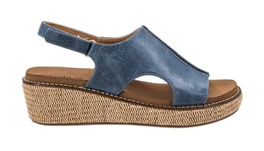 Corkys Footwear Volta Wedge - Chic Elegance Meets All-Year Comfort with a 2-Inch Cork Heel and Marshmallow Insole for Stylish Everyday Wear and All-Day Comfort - Ocean - Size 8