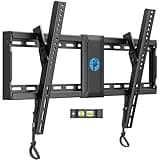 Pipishell Tilting TV Wall Mount for Most 37–82 inch TVs up to 132 lbs, Low Profile TV Mount with Adjustable Pull Cords, Sturdy Wall Mount Bracket for Flat or Curved TVs, Max VESA 600x400mm, PILT7