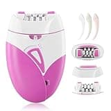 Epilator for Women, Smooth Glide Epilator Facial Hair Remover for Women with 2 Speed & LED Light, Electric Facial Hair Removal Suitable for Face, Bikini Areas, Underarms, Arms, Legs