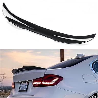 WheelX Rear Spoiler Compatible with BMW 3 Series F30 2012–2018 & M3 F80 2014–2019 Sedan, PSM Style Duckbill High Kick Trunk Lip Wing Fits 320i 328i 330i 335i 340i (Glossy Black)