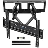 USX STAR UL Listed Full Motion TV Wall Mount Bracket for Most 32-65 inch TVs, Swivel Extend Tilting TV Mount, Max VESA 400x400mm, Holds up to 99 lbs & 16" Wood Studs with Hole Drilling Template
