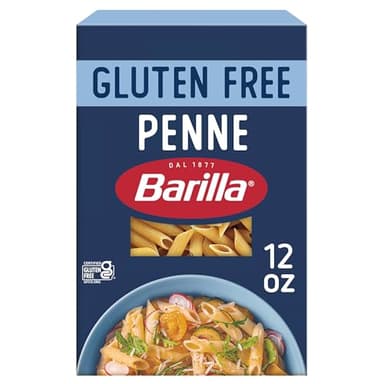 Barilla Gluten Free Penne Pasta, 12 Ounce - Non-GMO Gluten Free Pasta Made with Blend of Corn & Rice - Vegan