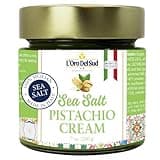 Pistachio Cream with Sea Salt, Sicilian Sweet & Salty Pistachio Spread, 7 oz (200g), Sweet Pistachio Butter, Product of Italy, L’Oro Del Sud
