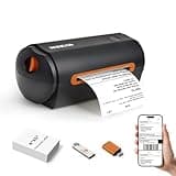Rongta Bluetooth Thermal Label Printer, 4x6 Label Printer Wireless for Shipping Packages & Small Business, Compatible with Mobile Phone, Widely Used for Ebay, Amazon, Shopify, USPS (Bluetooth+USB)