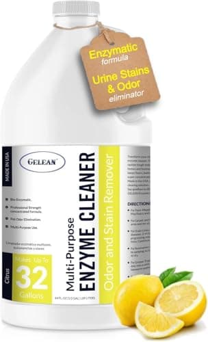 GELEAN Multi-Purpose Probiotic Enzyme Citrus Cleaner, 64oz - Pet Stain and Odor Remover - Concentrated - Professional & Home Strength Drains, Floors, Bathrooms, Toilets Trash Can, Made in USA