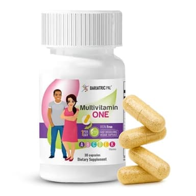 BariatricPal Multivitamin ONE 1 per Day! Bariatric Multivitamin Capsule Iron Free | Easy to Swallow Capsule | Vitamin for Bariatric Surgery Patients | 30 Count (1 Month Supply)