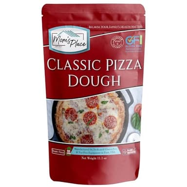 Mom's Place Gluten-Free Classic Pizza Dough Mix - Gluten Free, Dairy Free & Nut Free - Makes 1 Pizza Crust, 11.1 oz
