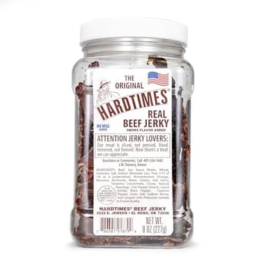 Hardtimes Handcrafted Beef Jerky - Original Flavor - 8 oz. Jar