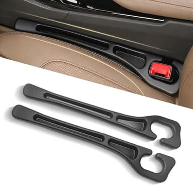 Zoiydals 2-Pack Car Seat Gap Filler, No-Drop Seat Side Gap Seam Filler Organizer with Phone Holder, Universal Fit to Fill The Gap Between Seat and Console for Car, SUV, Truck&Sedan