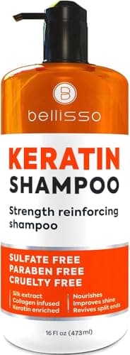 Keratin Conditioner – Sulfate and Paraben Free Deep Treatment for Dry, Damaged Hair - Salon Formula - For Curly, Color Treated, Straight and Frizzy Hair – for Women and Men to Repair Split Ends