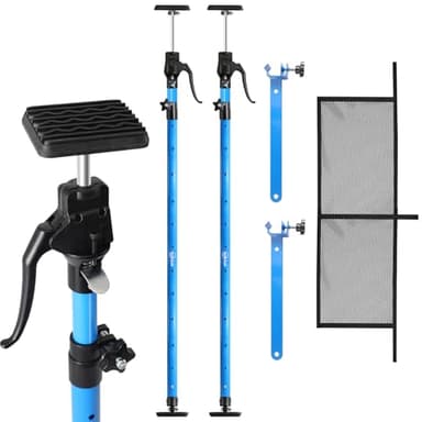 Leikius 2PK 79 inch Heavy Duty Adjustable Cargo Bars,200LB Capacity，Non-Slip Truck Bed Divider for Pickup Truck Bed,Aluminum Handle Cargo Bar for SUV, Trailer, Van, Come with 2 Bars, 2 Dividers, 1 Net