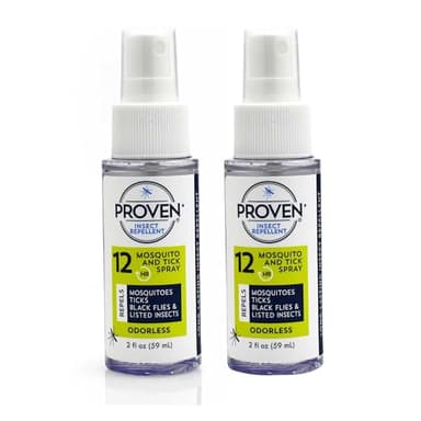 Proven Insect Repellent Spray, Keep Mosquitoes, Ticks and Flies Off, DEET Alternative Repellent, Up to 14-Hour Protection, Great for Camping or Hiking, 2 Ounce, Odorless Spray, 2 Pack
