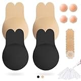 Sticky Bra Backless Strapless Bras Adhesive Push Up Invisible Stick on Silicone Bra for Women Breast Lift Nipple Covers