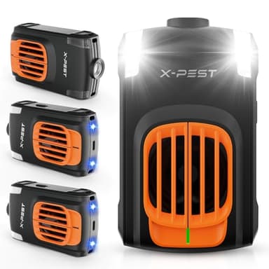 4 Packs Rodents Repellent for Car Engines, Battery Powered Rodent Repellent Ultrasonic Under Hood Animal Repeller, Pest Control with Ultrasonic Wave and LED Flashlight, Rats Mice Squirrels