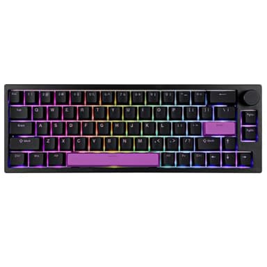 ZMX X BOYI 66Pro Magnetic Switch Rapid Trigger RGB Gaming Keyboard,60% Hall Effect Adjustable Actuation Gasket-Mounted Hot Swap Wired Mechanical Keyboard with Knob for PC/Mac Gamer (Black)