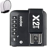 Godox X2T-N TTL Wireless Flash Trigger for Nikon, Bluetooth Connection, 1/8000s HSS,5 Separate Group Buttons, Relocated Control-Wheel, New Hotshoe Locking, New AF Assist Light