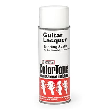 ColorTone Nitrocellulose Guitar Lacquer Spray - Clear Sanding Sealer 13oz Aerosol Can - Fast-Drying Professional Wood Finish for Guitar, Bass & Instrument Refinishing
